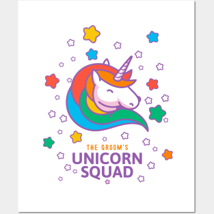 Bachelor party unicorn, Funny matching set, 2 of 2, Squad Posters and Art